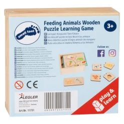 Small Foot - Holzpuzzle Tiere Und Ihre Nahrung -Spielzeugwelt Verkauf 5410312q