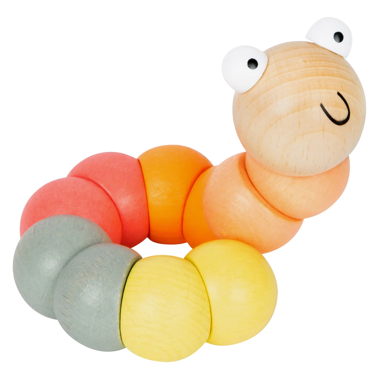 Small Foot - Motorik-Raupe Aus Holz In Pastell 4 Small Foot - Motorik-Raupe Aus Holz In Pastell – Bild 2