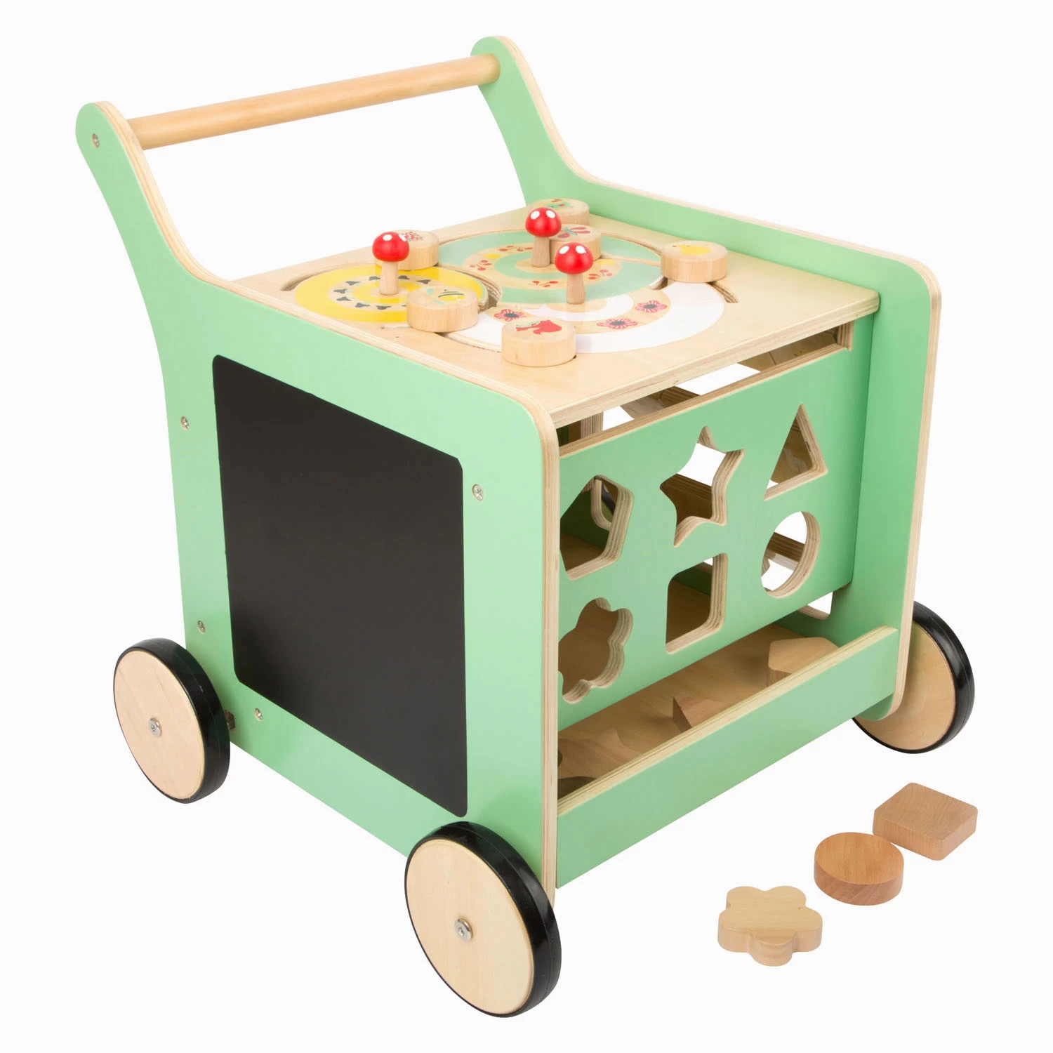 Small Foot - Lauflernhilfe Aus Holz, Lauflernhilfe, Aktivitätscenter, Pastellgrün 5 Small Foot - Lauflernhilfe Aus Holz, Lauflernhilfe, Aktivitätscenter, Pastellgrün – Bild 3