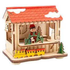 Small Foot - Holzdekoration Weihnachtsmarkt Mit Lichtern, 3er-Set -Spielzeugwelt Verkauf 5410368f