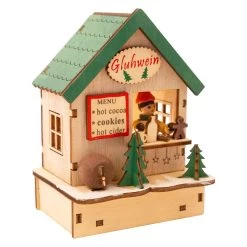 Small Foot - Holzdekoration Weihnachtsmarkt Mit Lichtern, 3er-Set -Spielzeugwelt Verkauf 5410368g