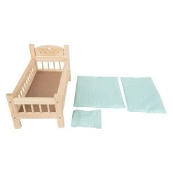 Small Foot - Puppenbett Aus Holz Natur Mit Bettwäsche, 4ldg. -Spielzeugwelt Verkauf 5410399d