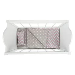 Small Foot - Puppenbett Aus Holz Weiß Mit Bettstreifen, 4dlg. -Spielzeugwelt Verkauf 5410403e