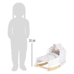 Small Foot - Holzschaukel-Puppenbett Little Button 14 Small Foot - Holzschaukel-Puppenbett Little Button -Spielzeugwelt Verkauf 5410406g