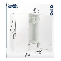 Small Foot - Puppengarderobe Aus Holz Mit Kleiderbügeln, 3dlg.