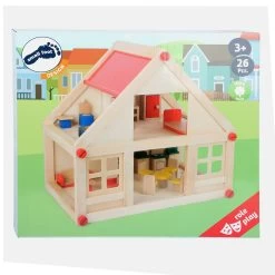 Small Foot - Puppenhaus Aus Holz Mit Möbeln, 23dlg.