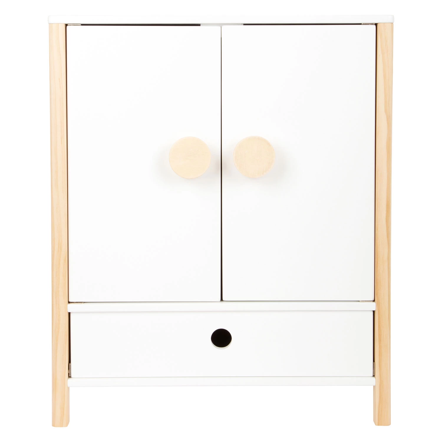 Small Foot - Puppengarderobe Aus Holz, Kleiner Knopf Mit Kleiderbügeln, 3dlg. 5 Small Foot - Puppengarderobe Aus Holz, Kleiner Knopf Mit Kleiderbügeln, 3dlg. – Bild 3