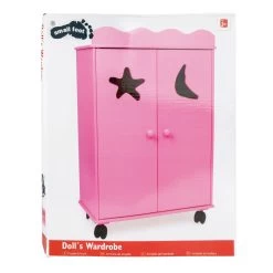 Small Foot - Puppenkleiderschrank Aus Holz, Rosa