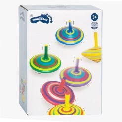 Small Foot - Holzkreisel Mit Streifen, 6 Stück.