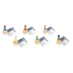 Small Foot - Holzkreisel Clown, 6tlg.