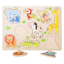 Small Foot - Holz-Studenpuzzle Zoo, 9tlg. -Spielzeugwelt Verkauf 5410500d