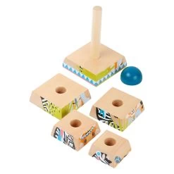 Small Foot - Holzstapelturm Jungle, 6-tlg. -Spielzeugwelt Verkauf 5410510b