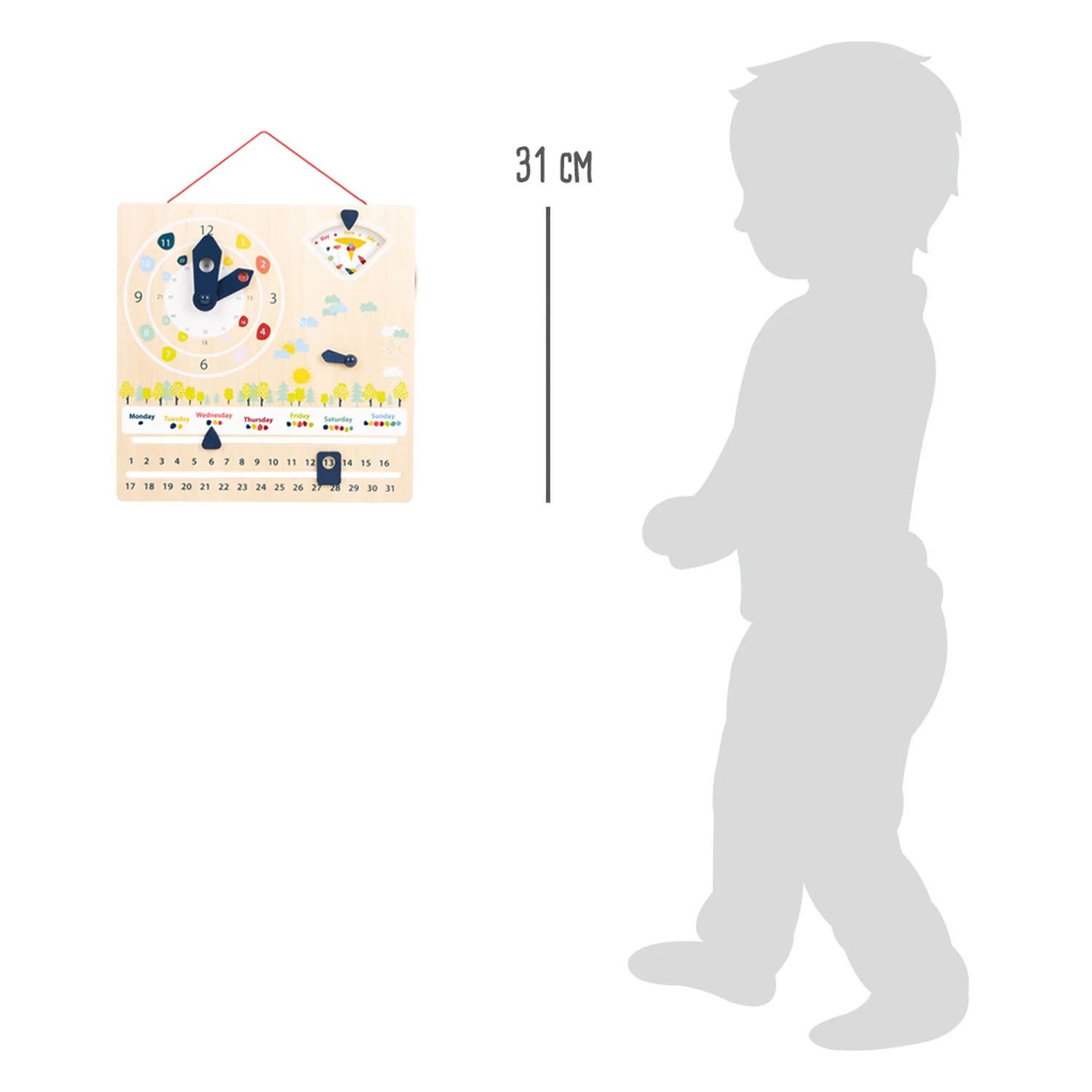 Small Foot - Kalenderuhr Jahreszeiten Aus Holz (Deutsch) 8 Small Foot - Kalenderuhr Jahreszeiten Aus Holz (Deutsch) – Bild 6