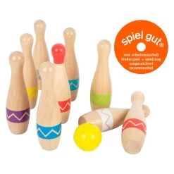 Small Foot - Bowlingspiel Aus Holz Mit Zick-Zack-Muster, 11-tlg. -Spielzeugwelt Verkauf 5410653d