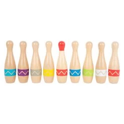 Small Foot - Bowlingspiel Aus Holz Mit Zick-Zack-Muster, 11-tlg. -Spielzeugwelt Verkauf 5410653e