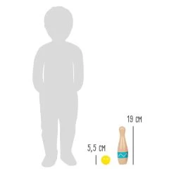 Small Foot - Bowlingspiel Aus Holz Mit Zick-Zack-Muster, 11-tlg. -Spielzeugwelt Verkauf 5410653i