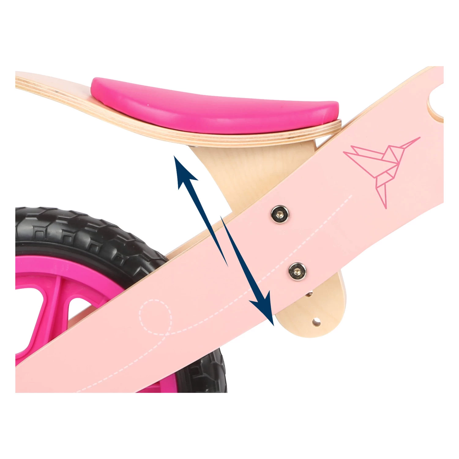 Small Foot - Holzlaufrad Kolibri Pink 6 Small Foot - Holzlaufrad Kolibri Pink – Bild 4