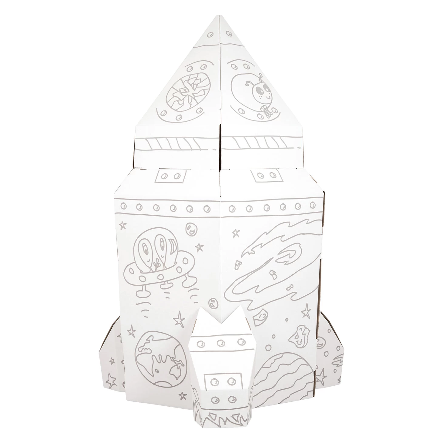 Small Foot - Pappspielhaus Rakete, 105x105x169cm 5 Small Foot - Pappspielhaus Rakete, 105x105x169cm – Bild 3