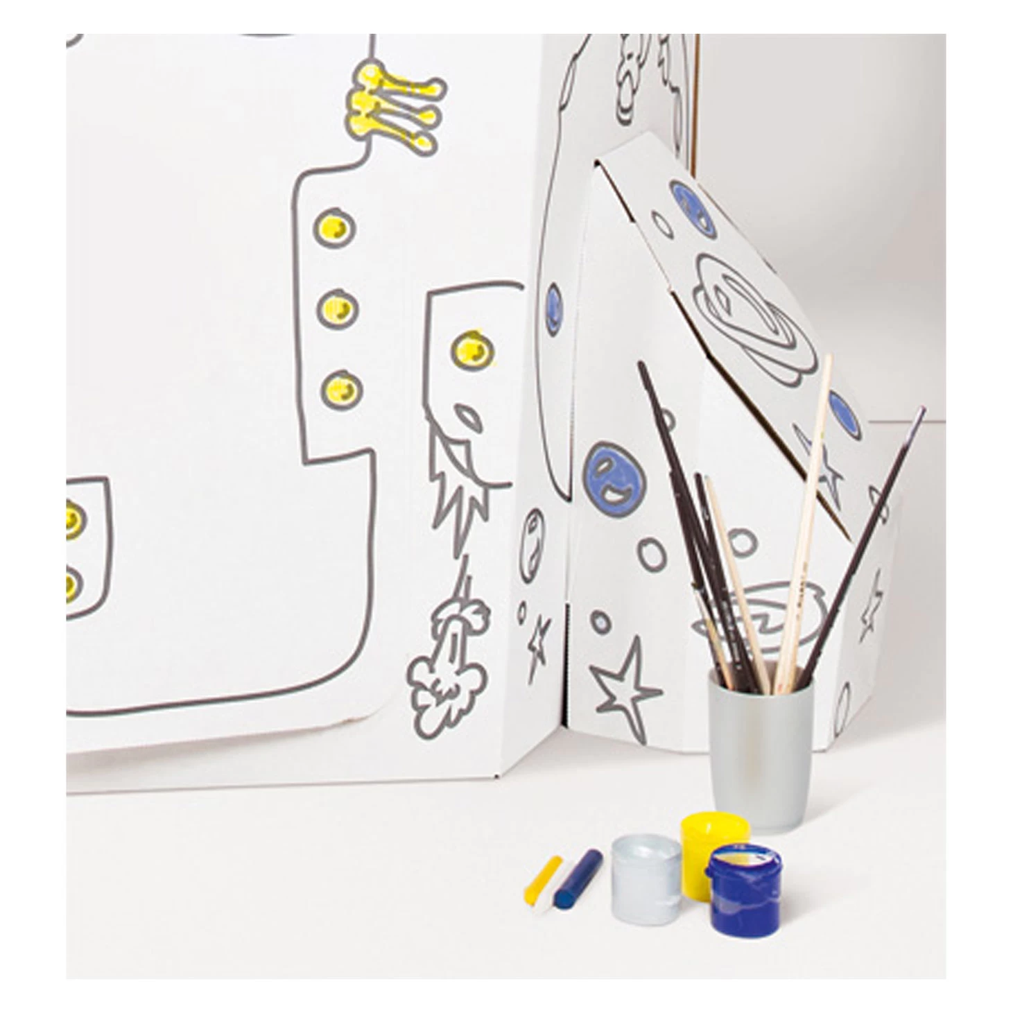 Small Foot - Pappspielhaus Rakete, 105x105x169cm 6 Small Foot - Pappspielhaus Rakete, 105x105x169cm – Bild 4