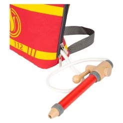 Small Foot - Feuerwehrrucksack Mit Feuerwehr-Attributen Aus Holz, 8dlg. -Spielzeugwelt Verkauf 5410783j