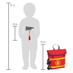 Small Foot - Feuerwehrrucksack Mit Feuerwehr-Attributen Aus Holz, 8dlg. -Spielzeugwelt Verkauf 5410783o