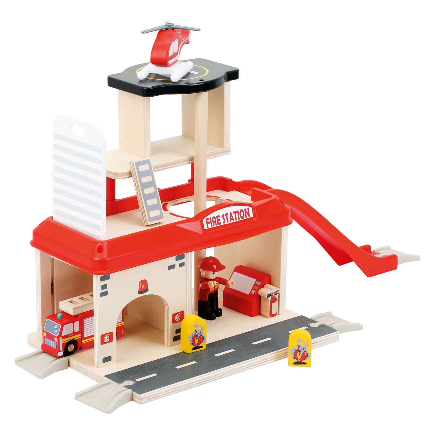 Small Foot - Feuerwache Aus Holz Mit Zubehör, 15dlg. 4 Small Foot - Feuerwache Aus Holz Mit Zubehör, 15dlg. – Bild 2