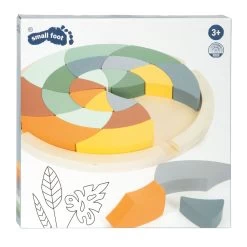Small Foot - Holzformpuzzle Safari Rund, 24-tlg.