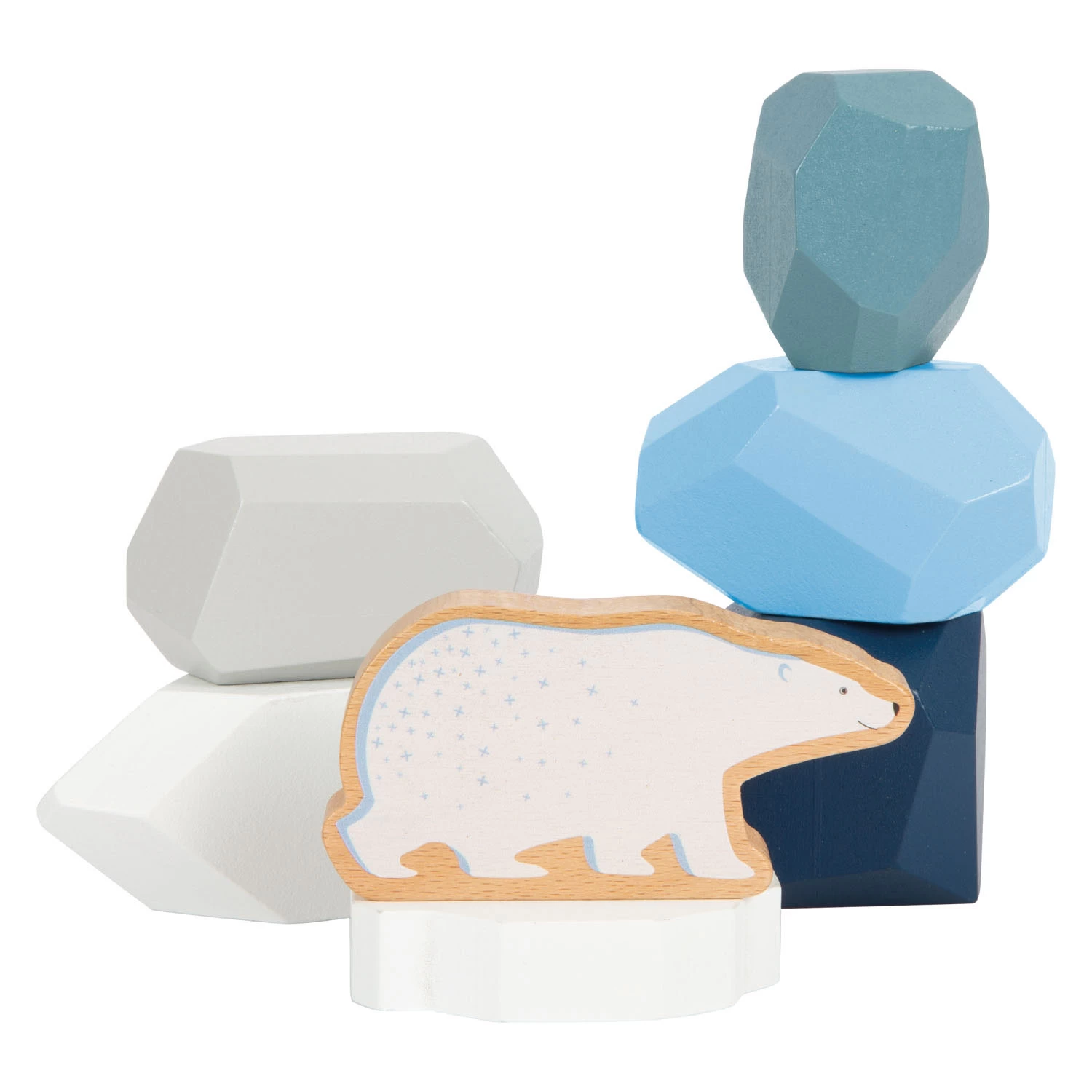 Small Foot - Balancesteine Arktis Aus Holz, 11 Stk. 4 Small Foot - Balancesteine Arktis Aus Holz, 11 Stk. – Bild 2