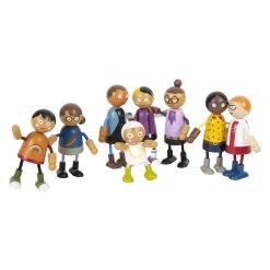 Small Foot - Holz-Biegepuppe Familie Mit Baby, 8-tlg. -Spielzeugwelt Verkauf 5410856e