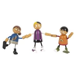 Small Foot - Holz-Biegepuppe Familie Mit Baby, 8-tlg. -Spielzeugwelt Verkauf 5410856g