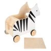 Small Foot – Holzspielzeugkiste Und Zebra-Wildtier-Ziehfigur -Spielzeugwelt Verkauf 5410857b