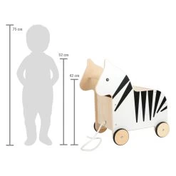 Small Foot – Holzspielzeugkiste Und Zebra-Wildtier-Ziehfigur -Spielzeugwelt Verkauf 5410857k