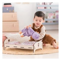 Corolle - Puppenbett Aus Holz Mit Blumenmuster -Spielzeugwelt Verkauf 5610497g