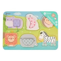 Classic World Holzpuzzle Wilde Tiere, 13-teilig.