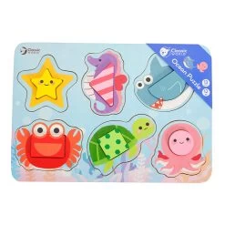 Classic World Holzpuzzle Meerestiere, 13-teilig.