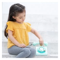 Classic World Retro-Telefon Aus Holz, Türkis -Spielzeugwelt Verkauf 6020323g