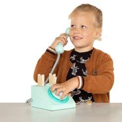 Classic World Retro-Telefon Aus Holz, Türkis -Spielzeugwelt Verkauf 6020323z1