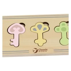 Classic World Holzschloss-Schlüssel- Und -Schlösser-Matching-Spiel, 13-tlg. -Spielzeugwelt Verkauf 6020375g