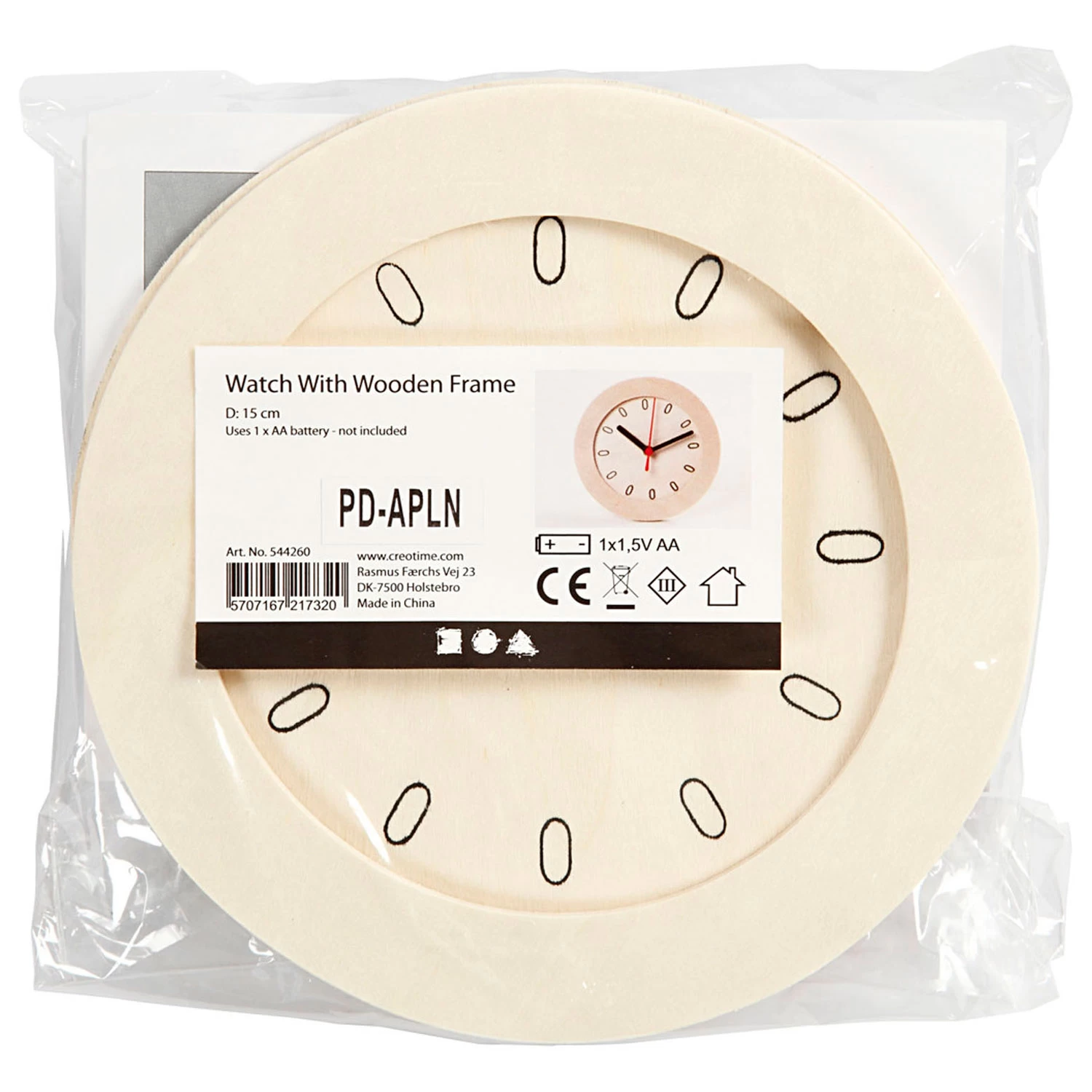 Creativ Company Uhr Mit Holzrahmen 3 Creativ Company Uhr Mit Holzrahmen