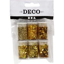 Creativ Company Glitzer Und Pailletten Gold, 6x5gr