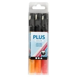 Creativ Company Plus-Farbstifte – Ockergelb, Orange, Dunkelrot