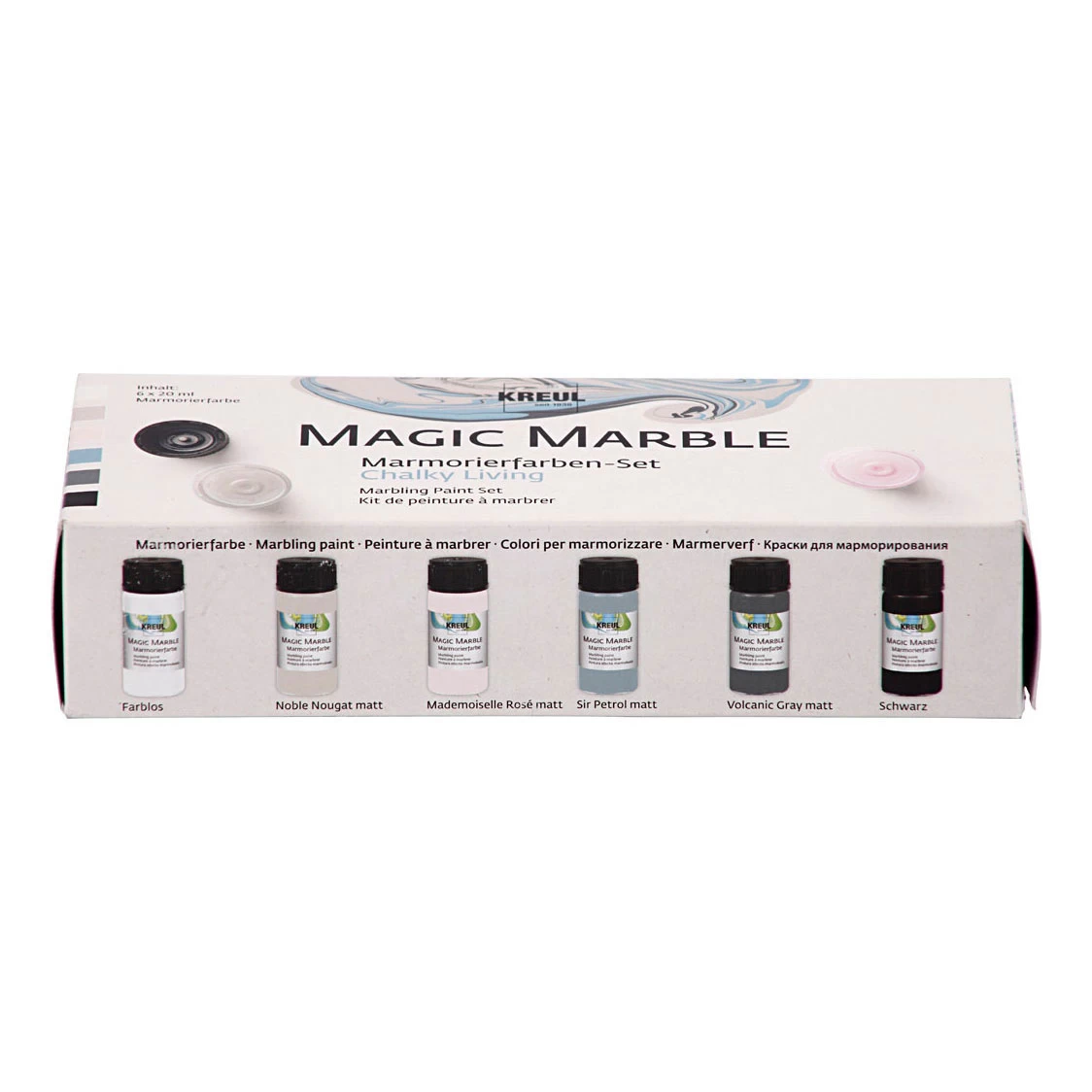Creativ Company Magic Marble Paint Pastellfarben, 6x20ml 3 Creativ Company Magic Marble Paint Pastellfarben, 6x20ml