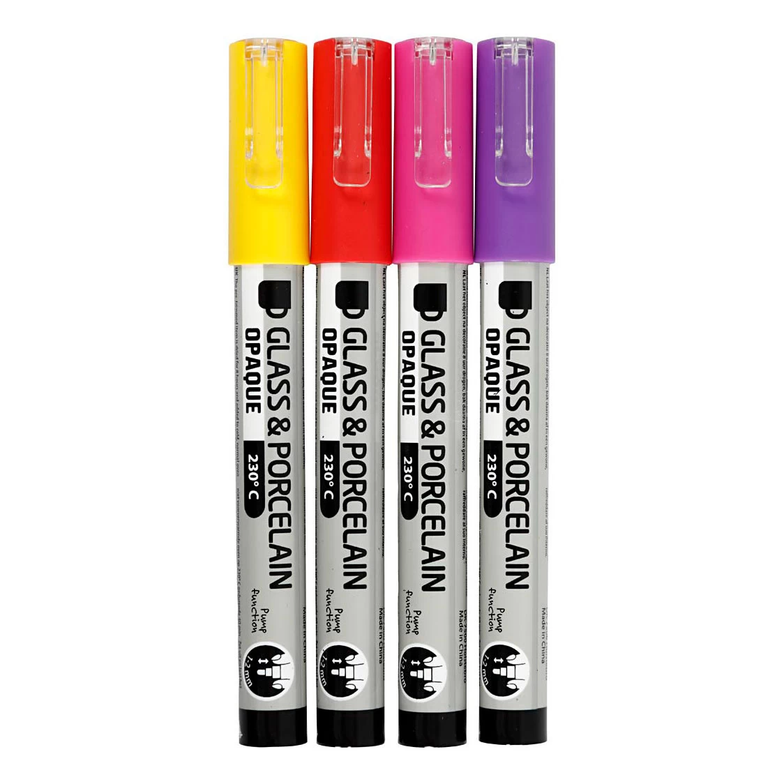 Creativ Company Glas- Und Porzellanstifte, Blickdicht, Orange/Lila/Rot/Gelb, 4 Stück. 3 Creativ Company Glas- Und Porzellanstifte, Blickdicht, Orange/Lila/Rot/Gelb, 4 Stück.