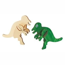 Färbungen – Erstellen Und Dekorieren Sie Ihr 3D-Holzpuzzle Dinosaurier, 4er-Set -Spielzeugwelt Verkauf 6040102d