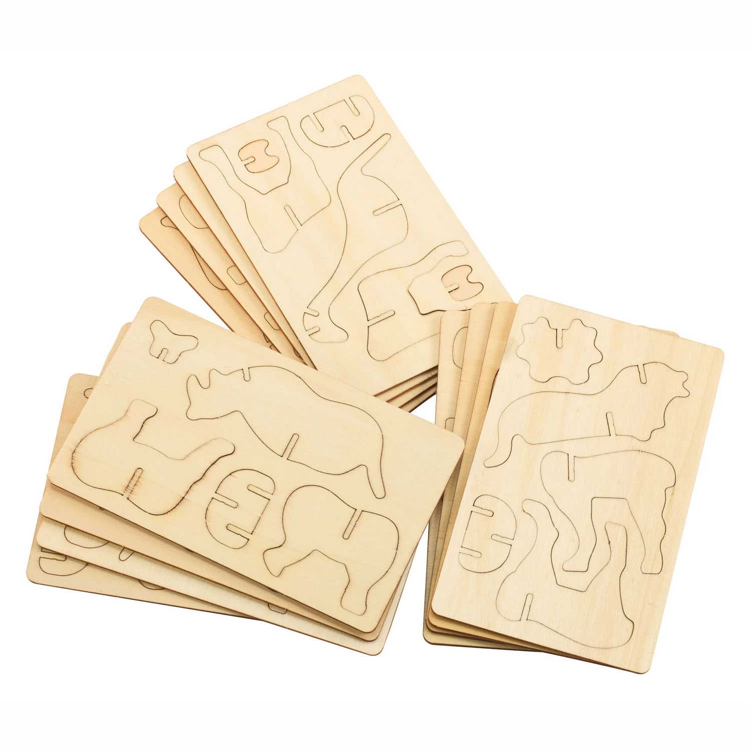 Färbungen – Gestalten Und Dekorieren Sie Ihr 3D-Holzpuzzle „Dschungeltiere“, 4er-Set 3 Färbungen – Gestalten Und Dekorieren Sie Ihr 3D-Holzpuzzle „Dschungeltiere“, 4er-Set