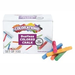 Colorationen - Farbige Staubfreie Kreide, 100 Stk.