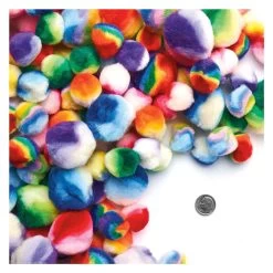 Colorations – Regenbogen-gestreifte Pompons, 180 Stück. -Spielzeugwelt Verkauf 6040274d