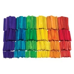 Colorations – Farbige Bastelstäbchen Aus Holz, Klassenzimmer-Paket, 1200 Stück.